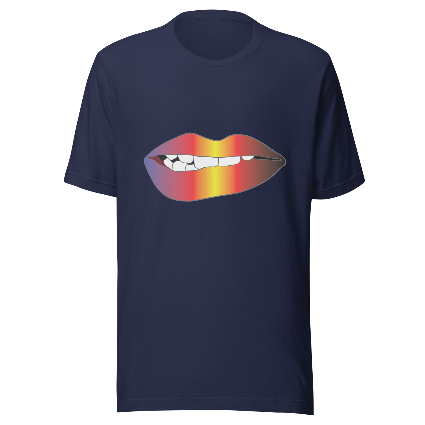 Biting Lips - Polyamory Pride - Gradient Unisex t-shirt