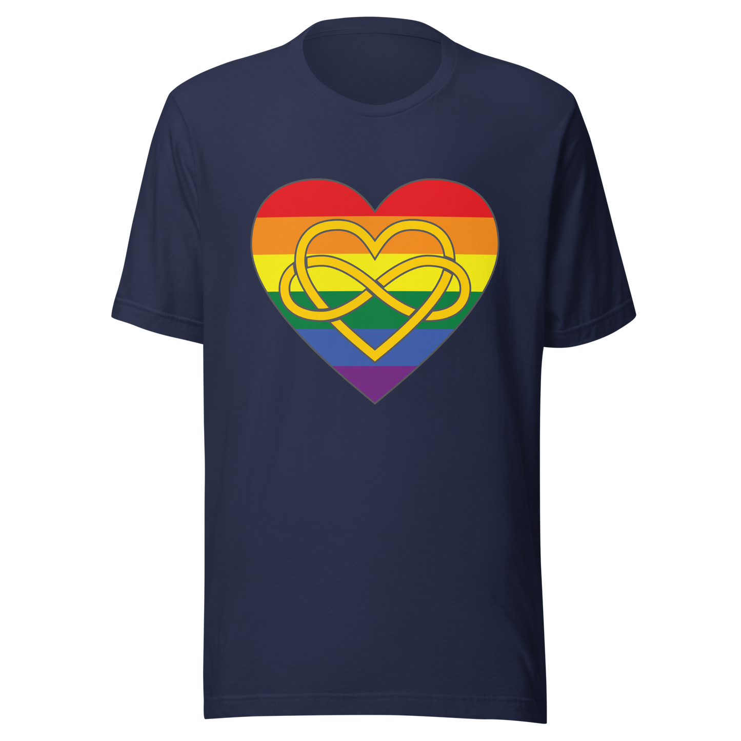 Polyamory Infinity Heart Rainbow Pride Unisex t-shirt