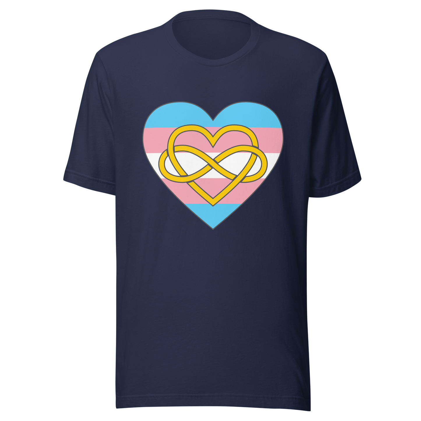 Polyamory Infinity Heart Trans Pride Unisex t-shirt