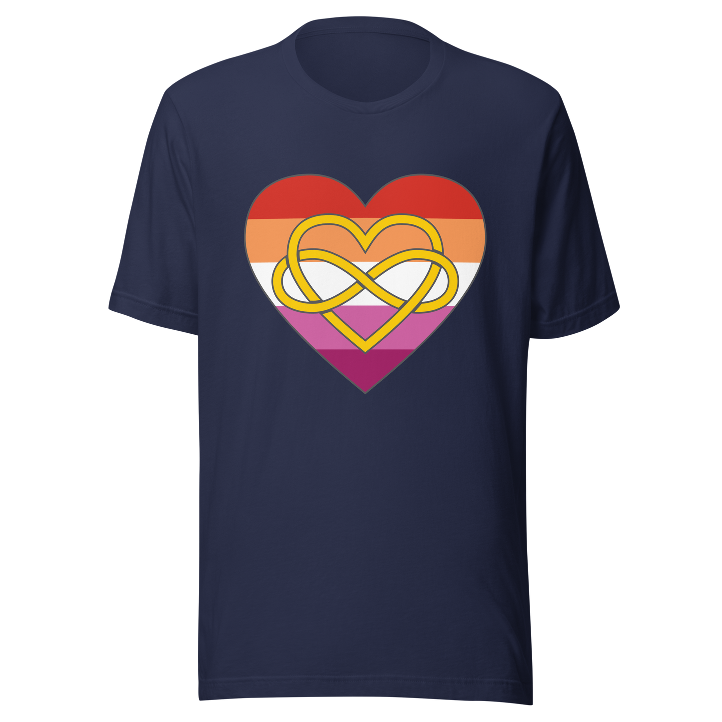 Polyamory Infinity Heart Lesbian Pride Unisex t-shirt