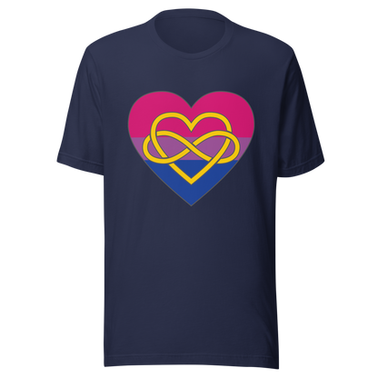 Polyamory Infinity Heart Bisexual Pride Unisex t-shirt