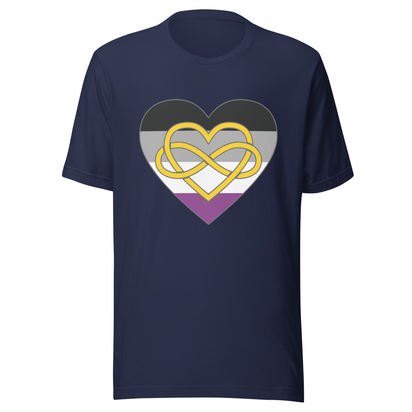 Polyamory Infinity Heart Asexual Pride Unisex t-shirt