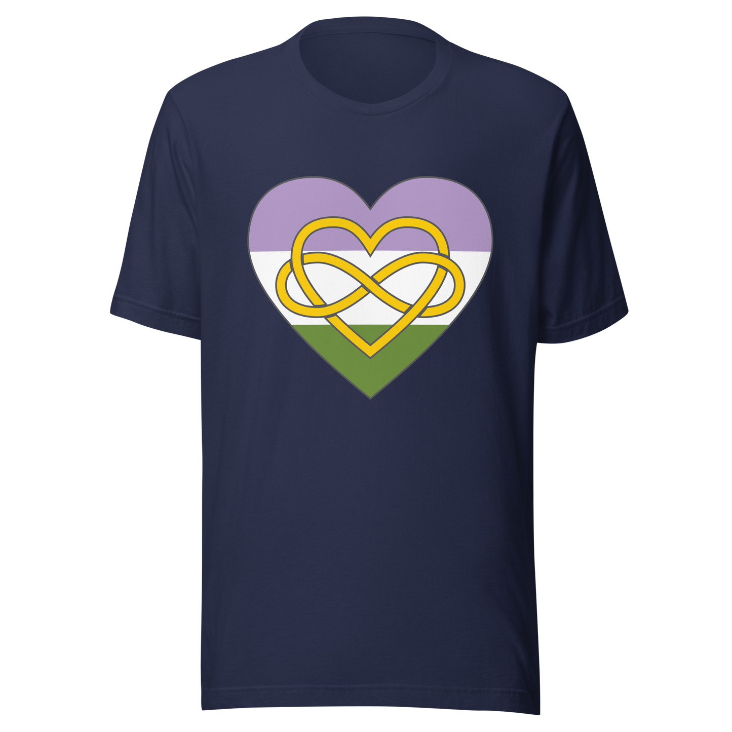 Polyamory Infinity Heart Genderqueer Pride Unisex t-shirt