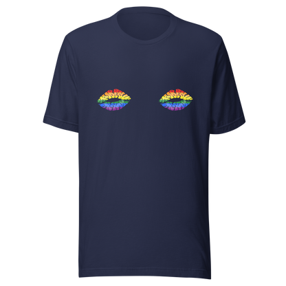 Rainbow Boob Kisses Unisex t-shirt