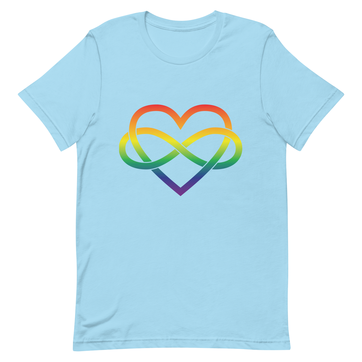 Polyamory Infinity Heart - Rainbow Unisex t-shirt