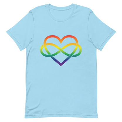 Polyamory Infinity Heart - Rainbow Unisex t-shirt