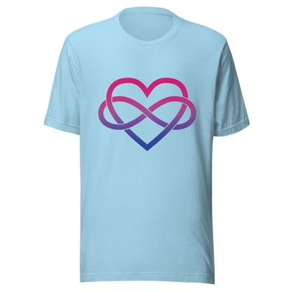 Polyamory Infinity Heart - Bisexual Unisex t-shirt