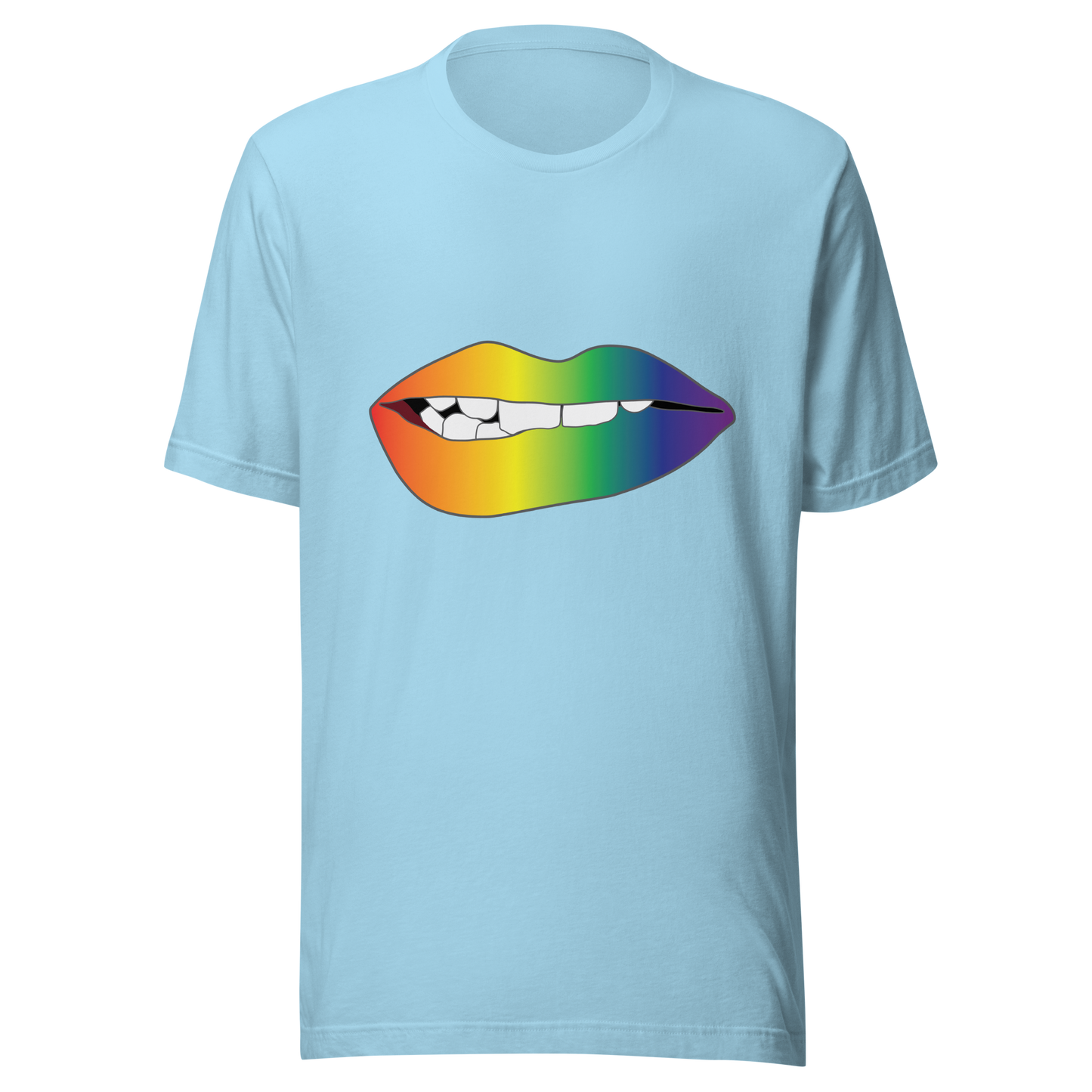 Biting Lips - Rainbow Pride - Gradient Unisex t-shirt