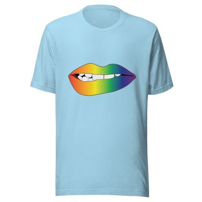 Biting Lips - Rainbow Pride - Gradient Unisex t-shirt