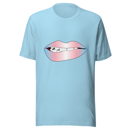 Biting Lips - Transgender Pride - Gradient Unisex t-shirt