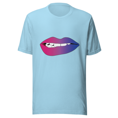 Biting Lips - Bisexual Pride - Gradient Unisex t-shirt