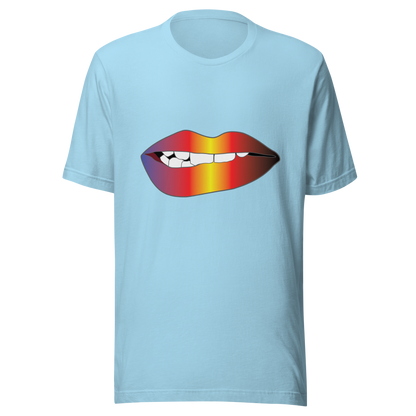 Biting Lips - Polyamory Pride - Gradient Unisex t-shirt