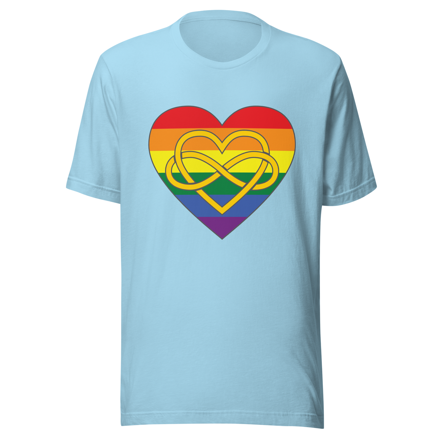 Polyamory Infinity Heart Rainbow Pride Unisex t-shirt