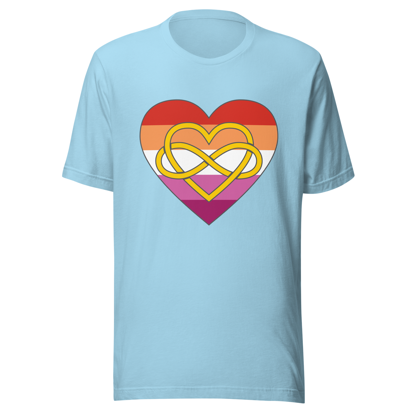 Polyamory Infinity Heart Lesbian Pride Unisex t-shirt