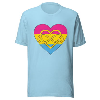 Polyamory Infinity Heart Pansexual Pride Unisex t-shirt