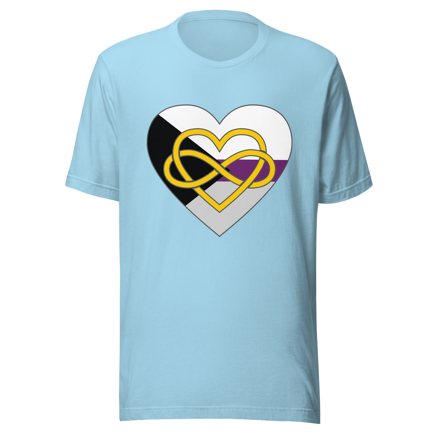 Polyamory Infinity Heart Demisexual Pride Unisex t-shirt