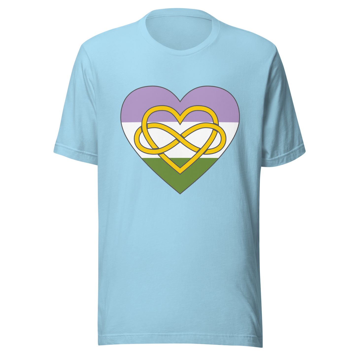 Polyamory Infinity Heart Genderqueer Pride Unisex t-shirt