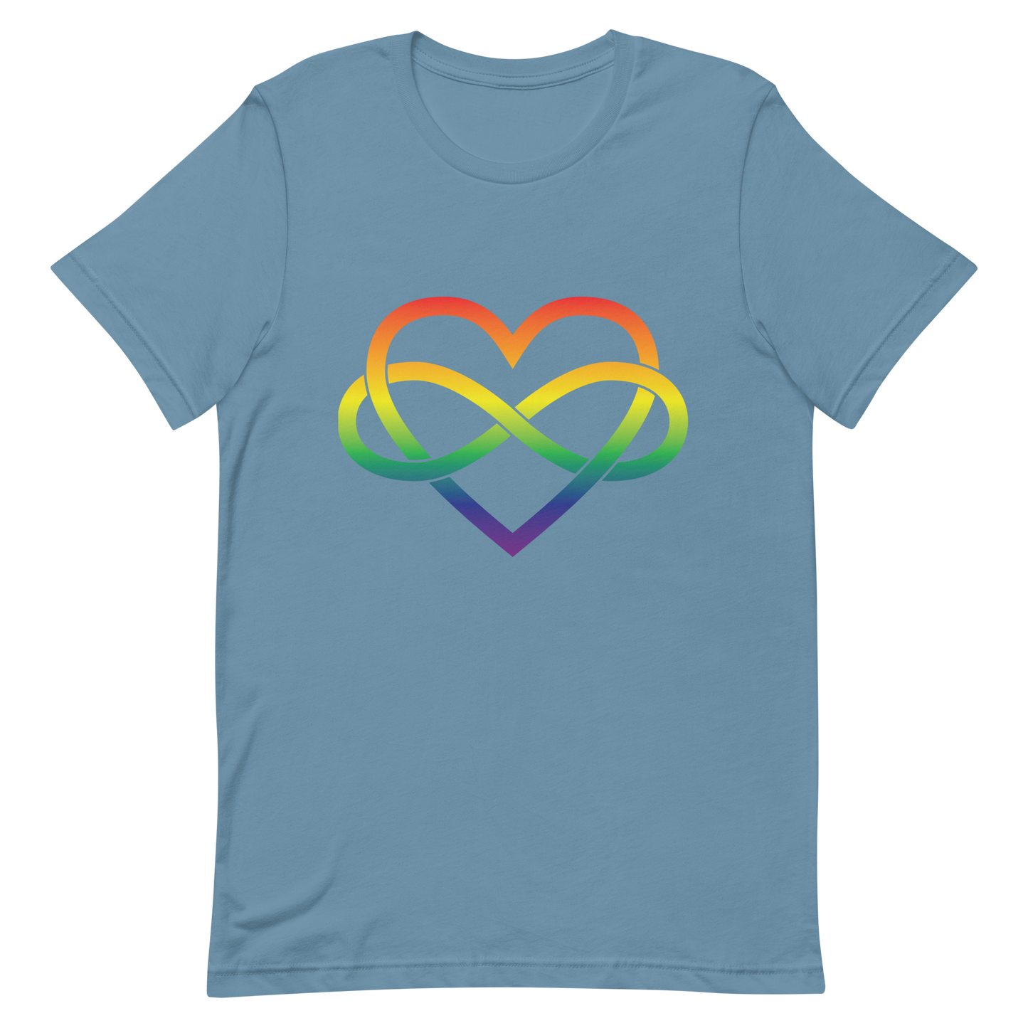 Polyamory Infinity Heart - Rainbow Unisex t-shirt