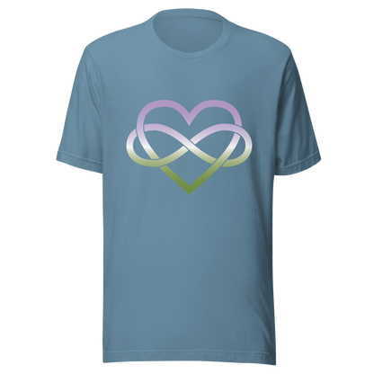 Polyamory Infinity Heart - Genderqueer Unisex t-shirt