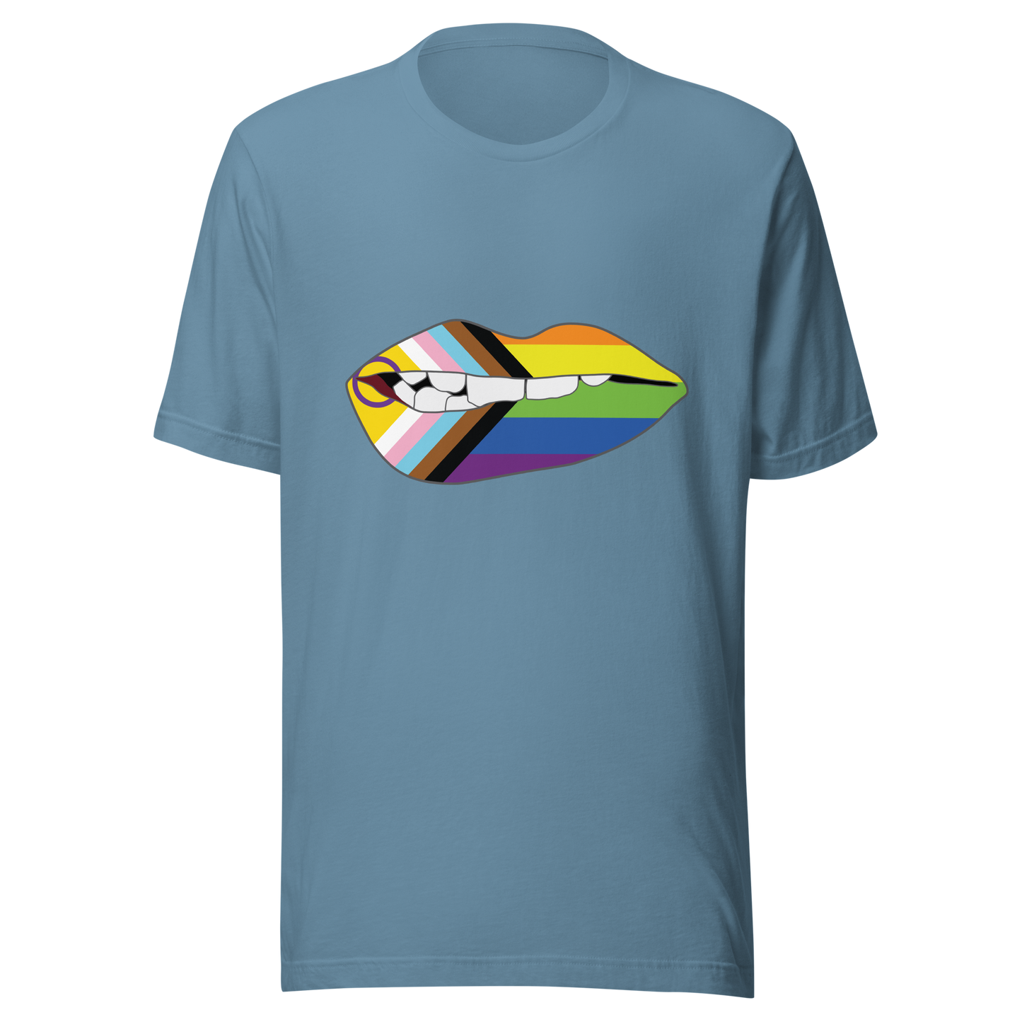 Biting Lips - Progress Pride Flag Unisex t-shirt