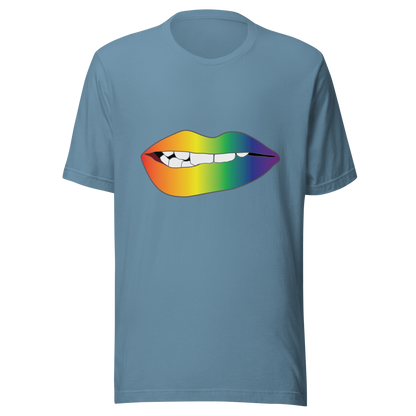 Biting Lips - Rainbow Pride - Gradient Unisex t-shirt