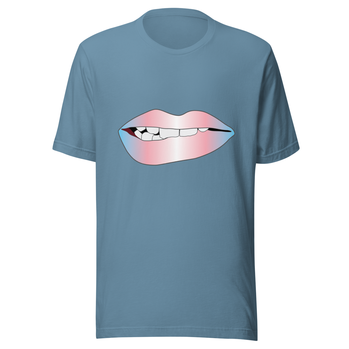 Biting Lips - Transgender Pride - Gradient Unisex t-shirt