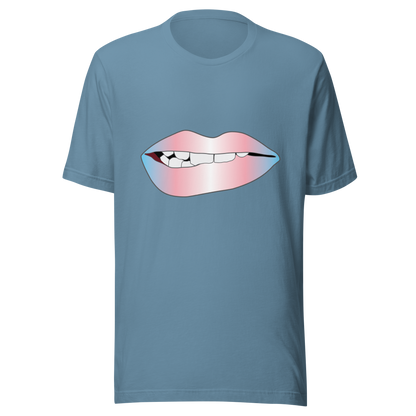 Biting Lips - Transgender Pride - Gradient Unisex t-shirt