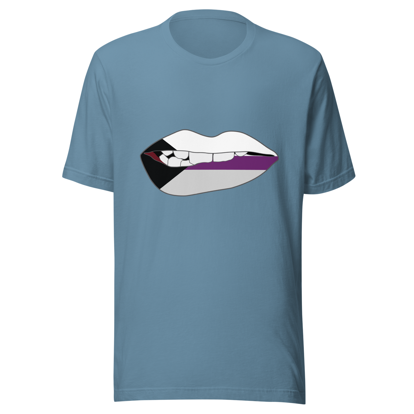 Biting Lips - Demisexual Flag Unisex t-shirt