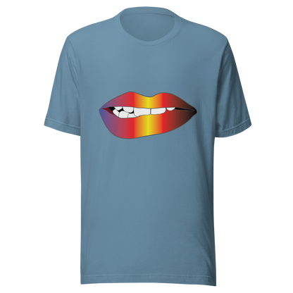 Biting Lips - Polyamory Pride - Gradient Unisex t-shirt