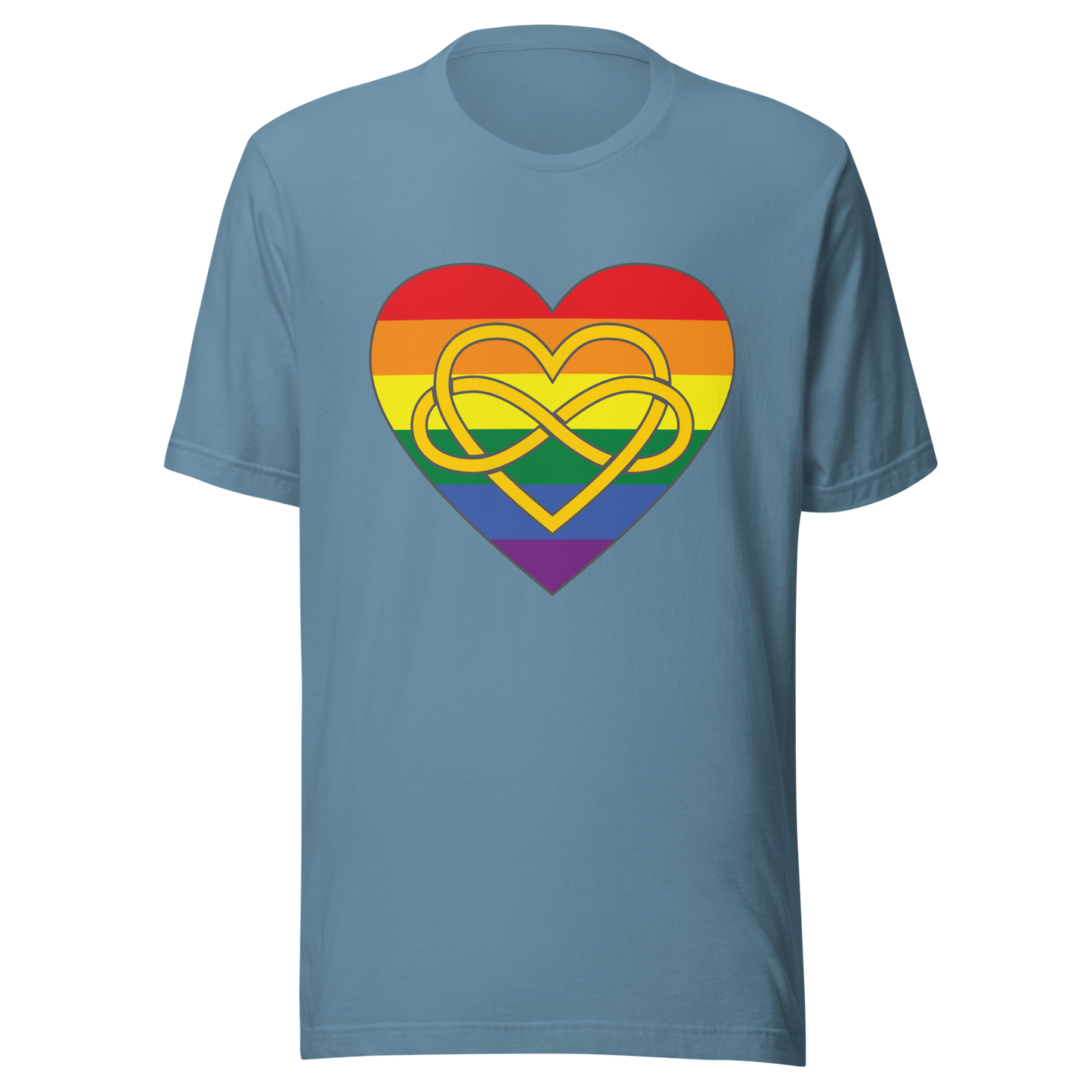 Polyamory Infinity Heart Rainbow Pride Unisex t-shirt