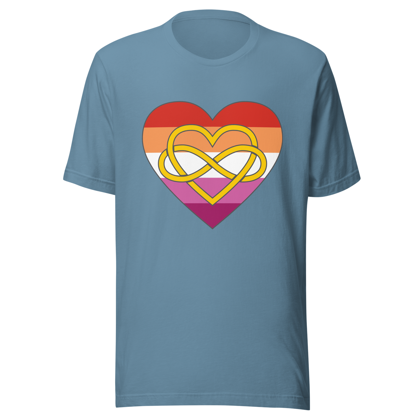 Polyamory Infinity Heart Lesbian Pride Unisex t-shirt