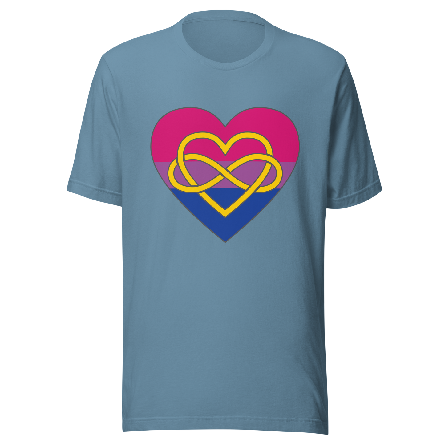 Polyamory Infinity Heart Bisexual Pride Unisex t-shirt