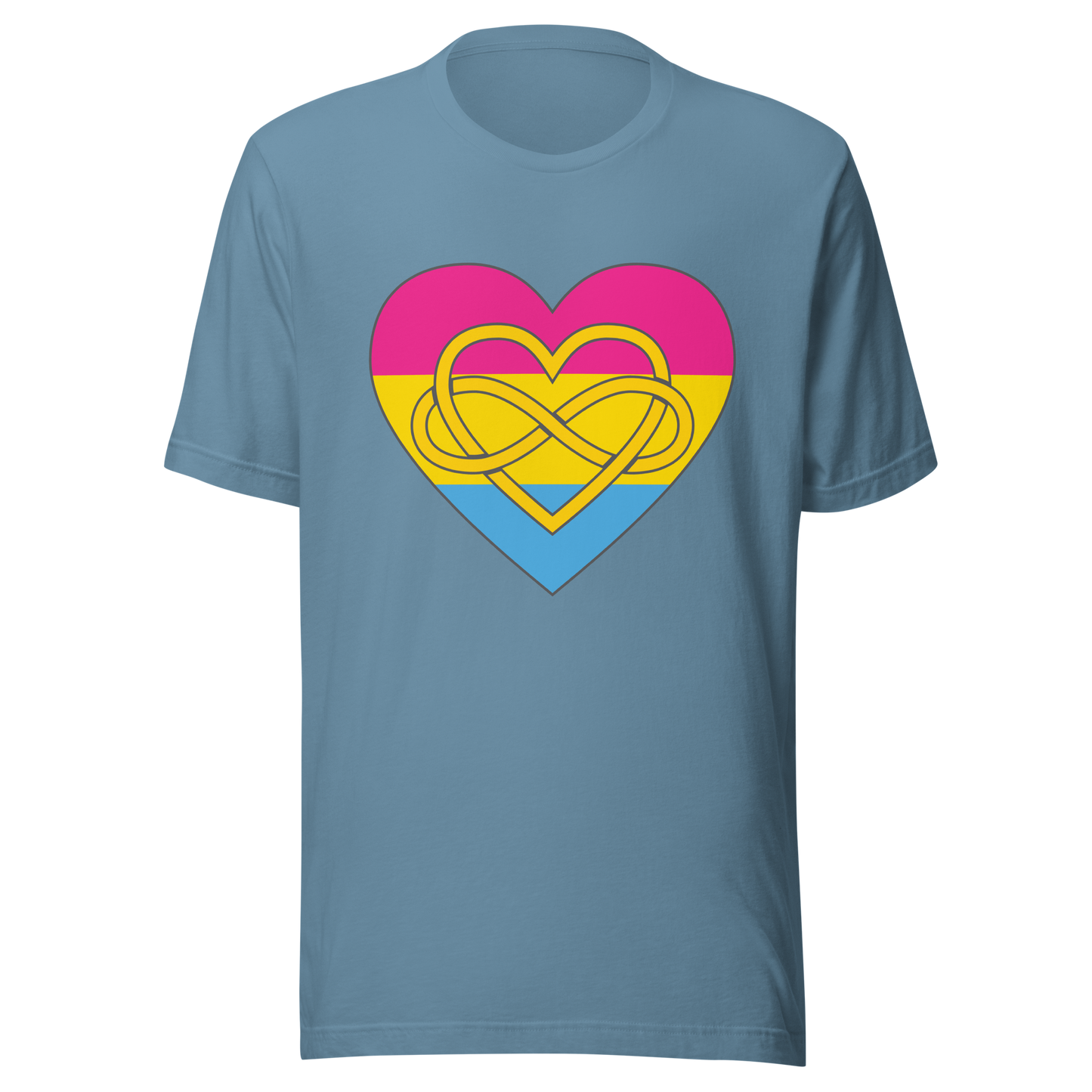 Polyamory Infinity Heart Pansexual Pride Unisex t-shirt