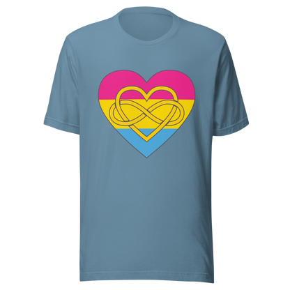 Polyamory Infinity Heart Pansexual Pride Unisex t-shirt