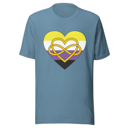 Polyamory Infinity Heart Non-binary Pride Unisex t-shirt