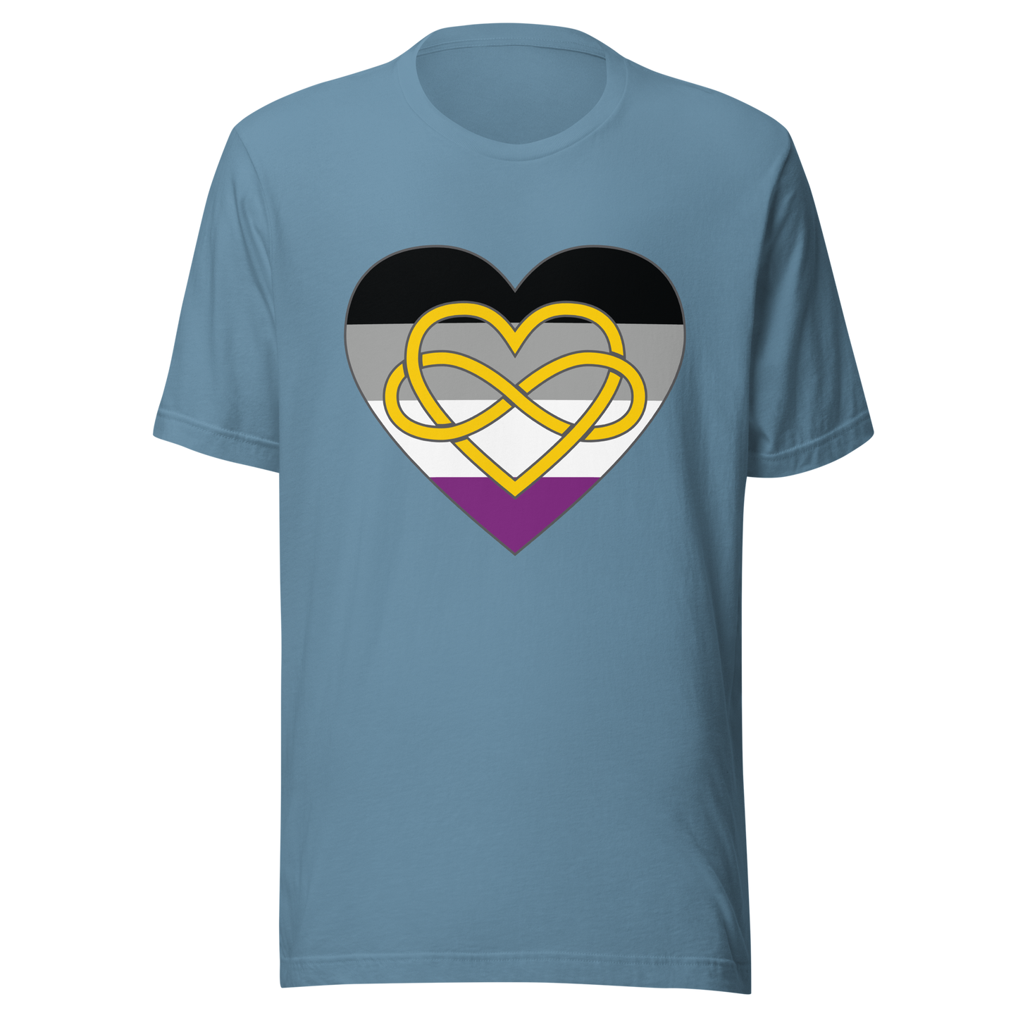 Polyamory Infinity Heart Asexual Pride Unisex t-shirt