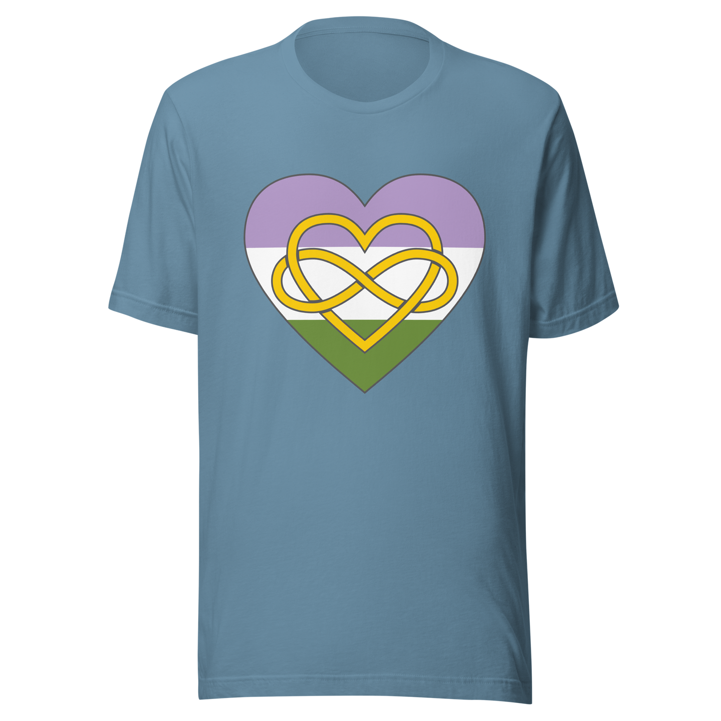 Polyamory Infinity Heart Genderqueer Pride Unisex t-shirt