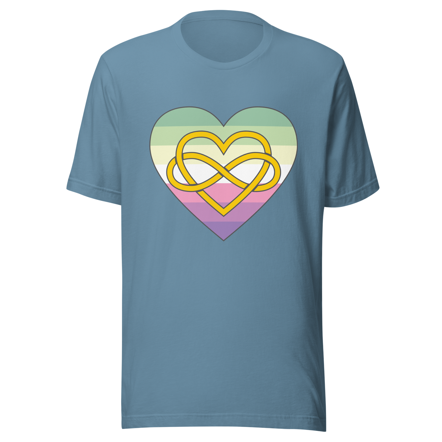 Polyamory Infinity Heart Genderfae Pride Unisex t-shirt