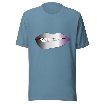 Biting Lips - Asexual/Demisexual Pride - Gradient Unisex t-shirt