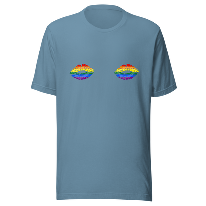 Rainbow Boob Kisses Unisex t-shirt