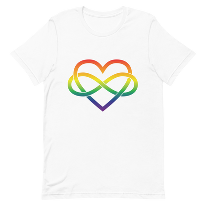 Polyamory Infinity Heart - Rainbow Unisex t-shirt