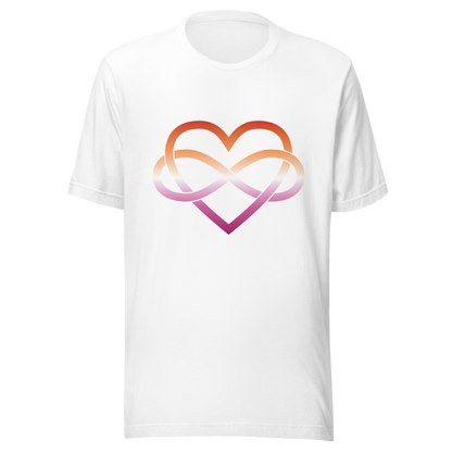 Polyamory Infinity Heart - Lesbian Unisex t-shirt