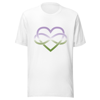 Polyamory Infinity Heart - Genderqueer Unisex t-shirt