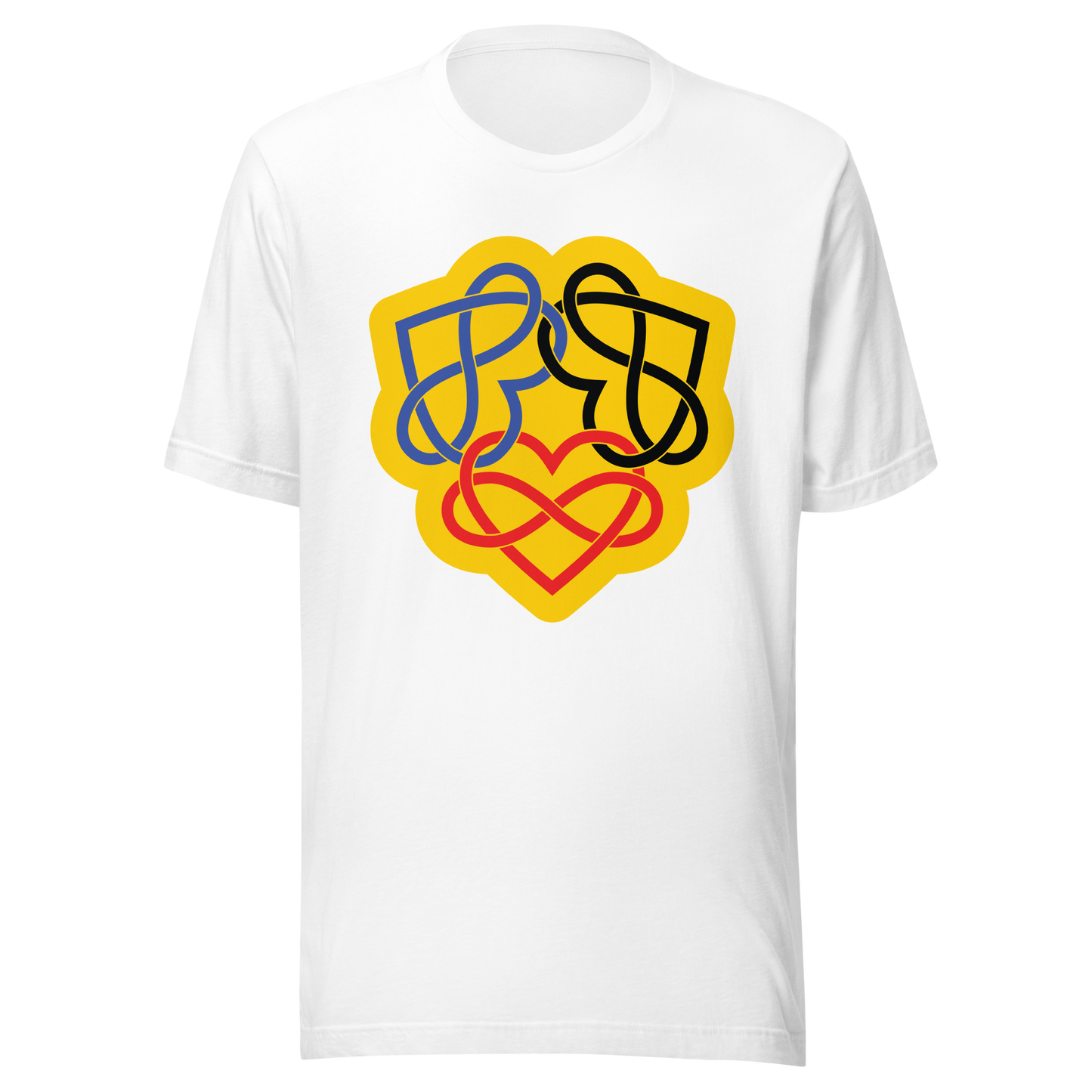 Poly Infinity Hearts Interlocked Unisex t-shirt