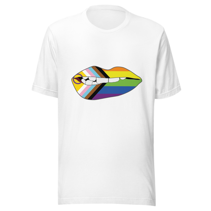 Biting Lips - Progress Pride Flag Unisex t-shirt