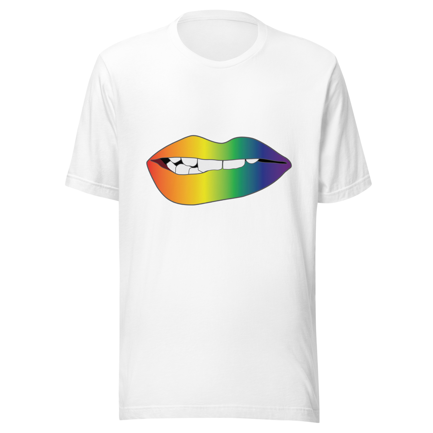 Biting Lips - Rainbow Pride - Gradient Unisex t-shirt