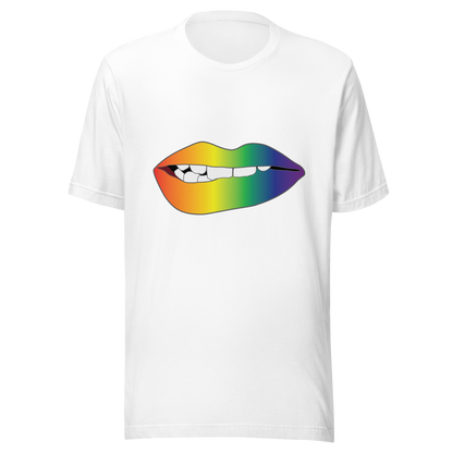 Biting Lips - Rainbow Pride - Gradient Unisex t-shirt