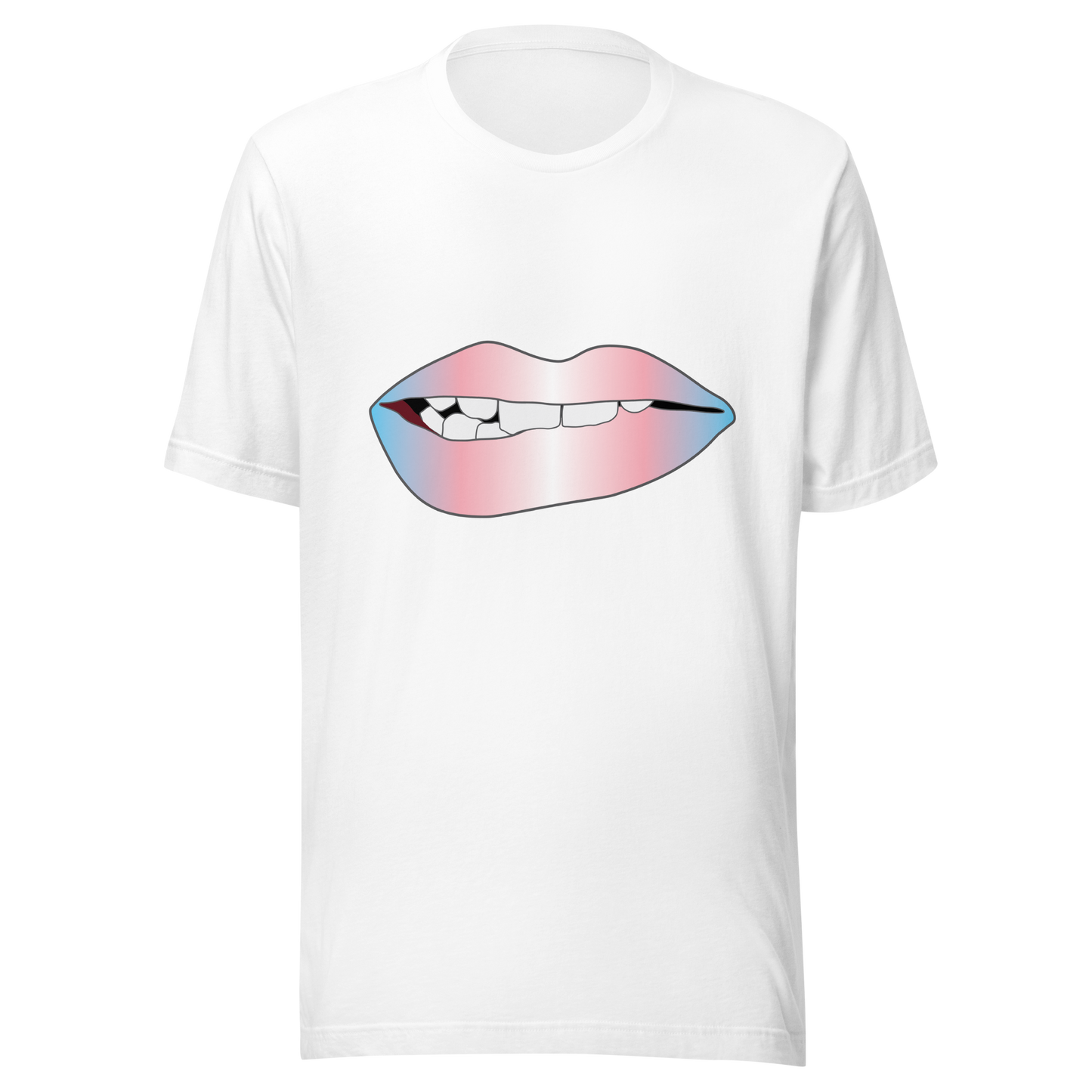 Biting Lips - Transgender Pride - Gradient Unisex t-shirt