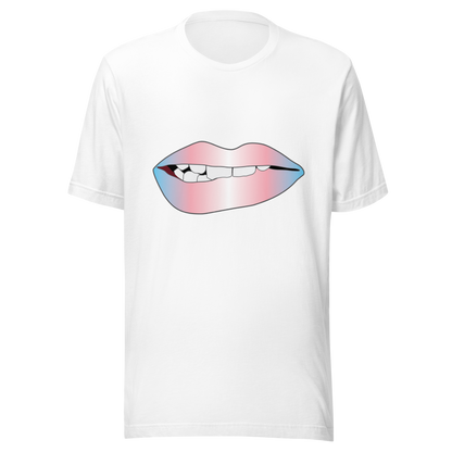 Biting Lips - Transgender Pride - Gradient Unisex t-shirt