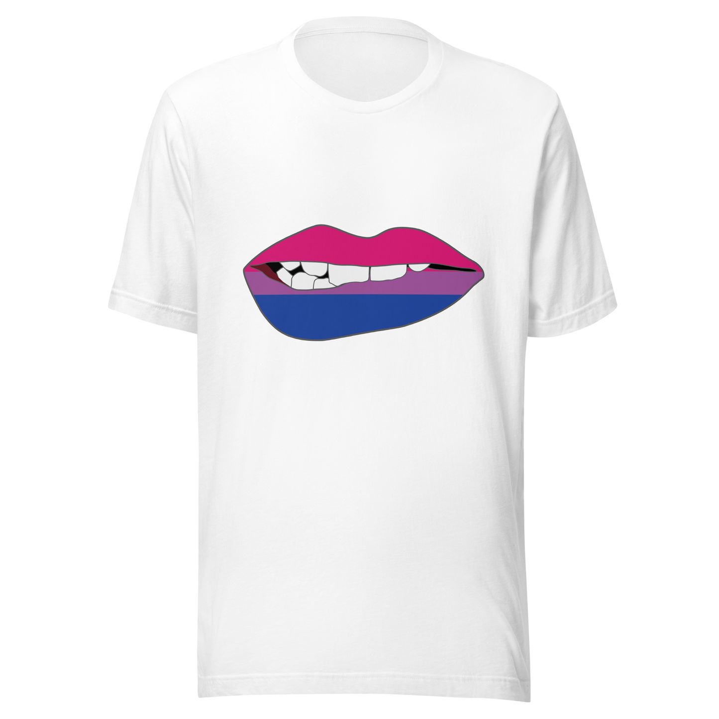 Biting Lips - Bisexual Flag Unisex t-shirt